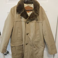 Vtg Woolrich Faux Fur Long Coat 