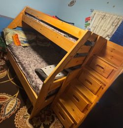 Bunk bed with stair storage