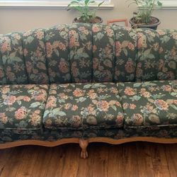 Vintage Rose Floral Sofa