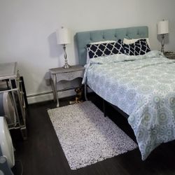 Tuft Turquoise Queen Headboard And bedframe