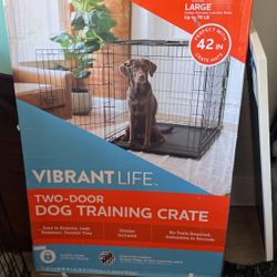 42” Black Metal Dog Crate. New In Box! 