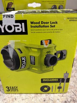 Ryobi wood door lock installation set