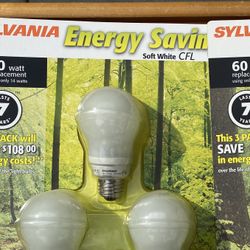 7 Packs Of 60 Watt Equivalent CFL Light Bulbs