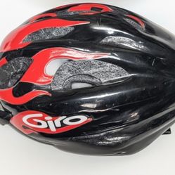 Giro Youth Bike Helmet - Black & Red Flames