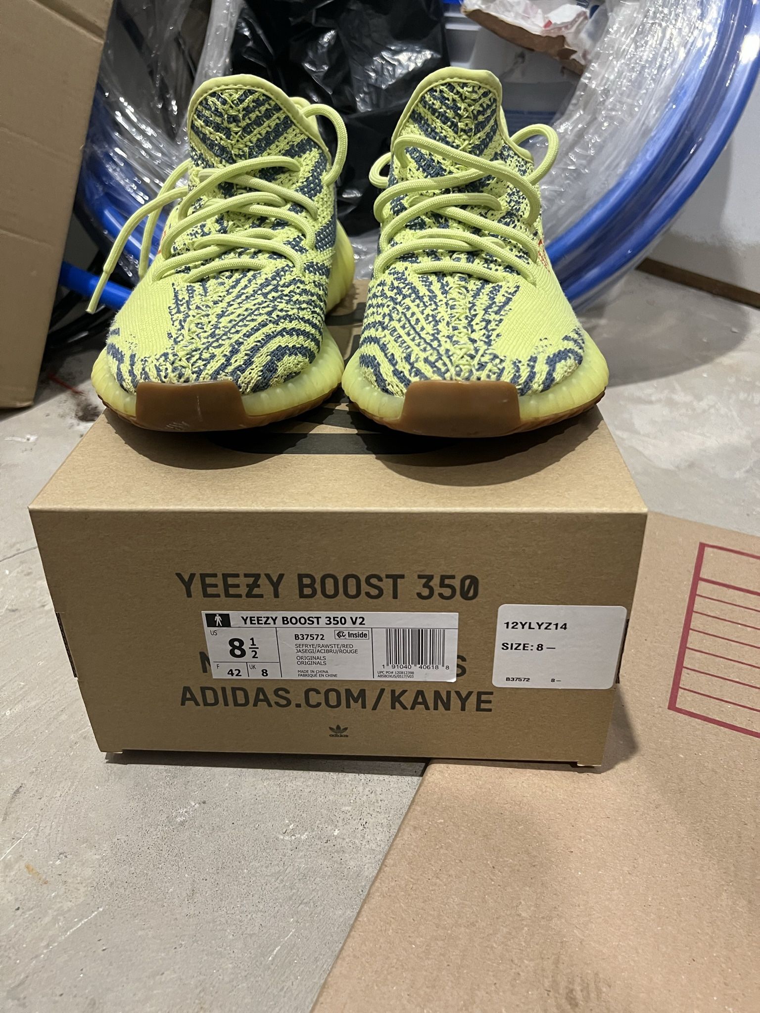 adidas Yeezy Boost 350 V2 Semi Frozen Yellow Sz