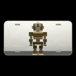 License Plate Novelty Car Front Robot Metal Artificial Intelligence
