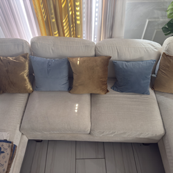 Cream sectional