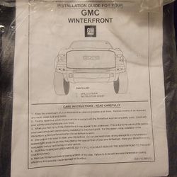 GMC Winterfront Logo Grill Cover 2014-2019 NEW
