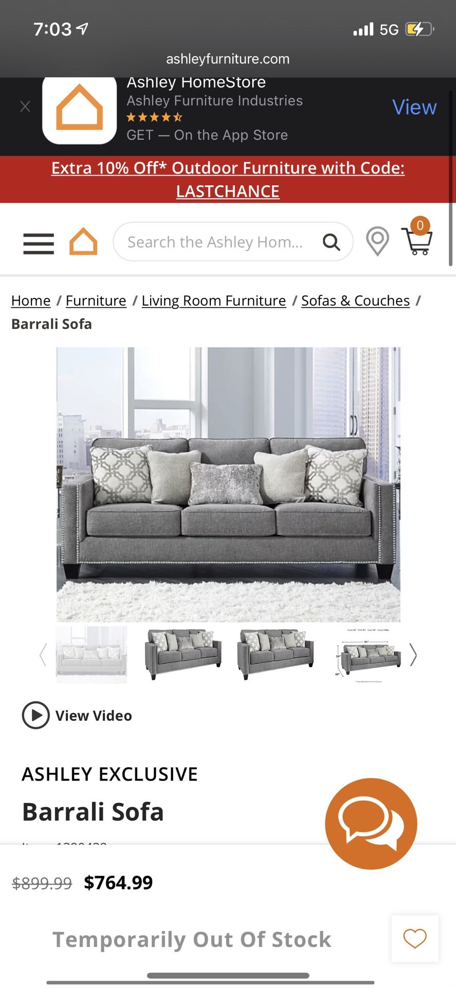 New Grey Sofa