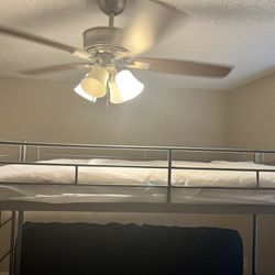 Light gray triple Bunk Bed 