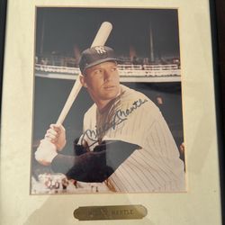 Mickey Mantle autographed picture