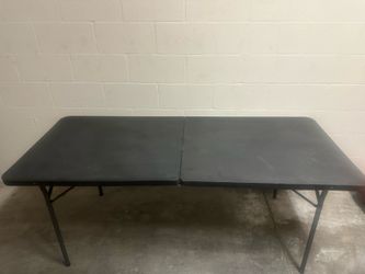 Black 6FT Folding Table – Heavy Duty Portable Table