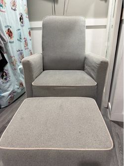 Gray rocking chair