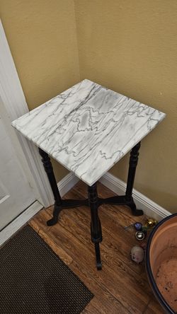 Marble-Top Plant Stand
