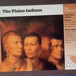 1994 Grolier The Plains Indian American History Vintage Collectible Large Card