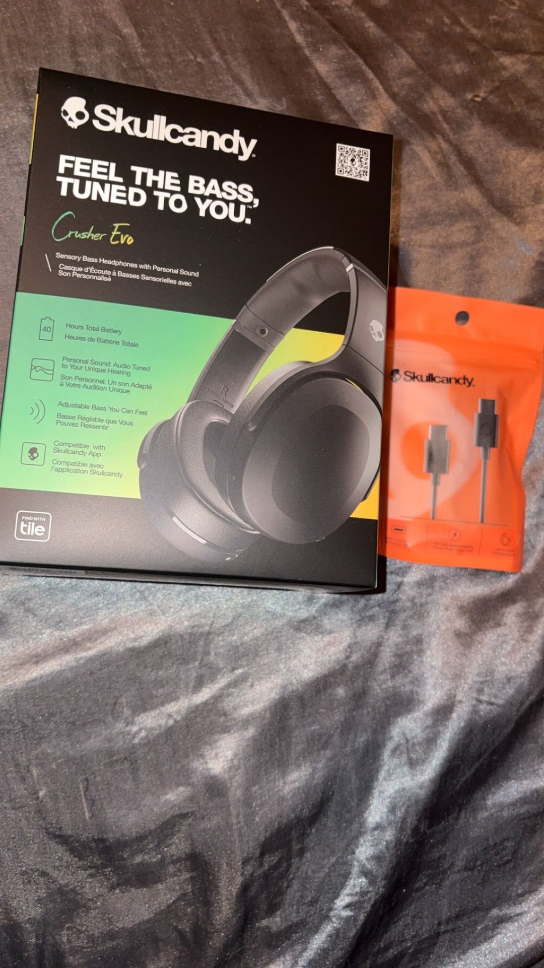 BRAND NEW skullcandy crusher evo all black