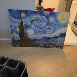 Van Gogh Starry Night Metal Print 36" x 24"