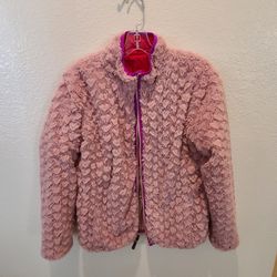 Champion Girls XL 14/16 Reversible Pink Jacket Faux Fur or Quilted Side Pockets.    Features: Brand: C9 Champion  Zippered, with pockets on both sides