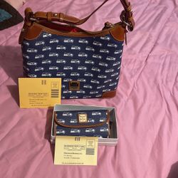Brand New Set Dooney & Bourke Seahawks Purse And Wallet 