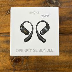Shokz OpenFit SE Open-Ear True Wireless Earbuds T910 - Black + Case Bundle
