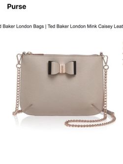 Ted Baker, London, Mink Caisey leather purse.
