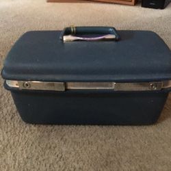 Vintage Aspen By Samsonite Ladies Cosmetic Hard Luggage Travel Case