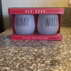 Rae Dunn Wine glasses