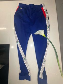 Lacoste Men's SPORT Branded Tracksuit Pants Blue/ Red/White size M,,, F4 mens