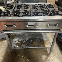 6 Open Burner Hotplate with Equipment Stand