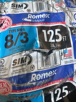 New Romex wire 8/3