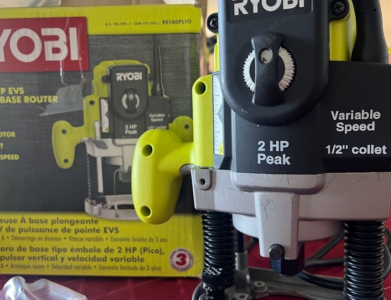 Ryobi 2 peak HP EVS  plunge base router