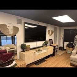     Modern Low-Profile Media Console with Mixed Storage