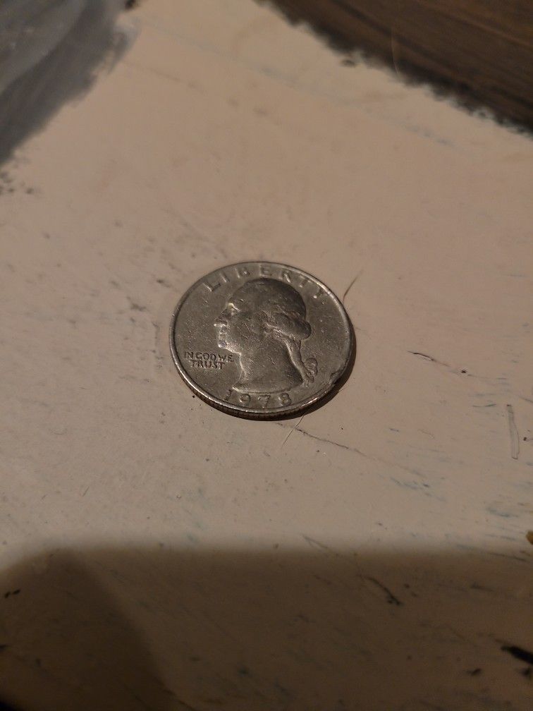 1978 No Mint Mark Washington Quarter Stamp Error