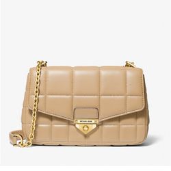 SOHO Large Quilted Leather Shoulder Bag