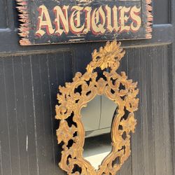 Antique Ornate Carved Mirror