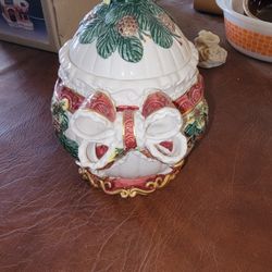 Fitz Floyed Vintage Christmas Cookie Jar