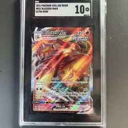 Pokemon Blaziken VMAX Chilling Reign Full Art #021 SGC 10 Gem Mint