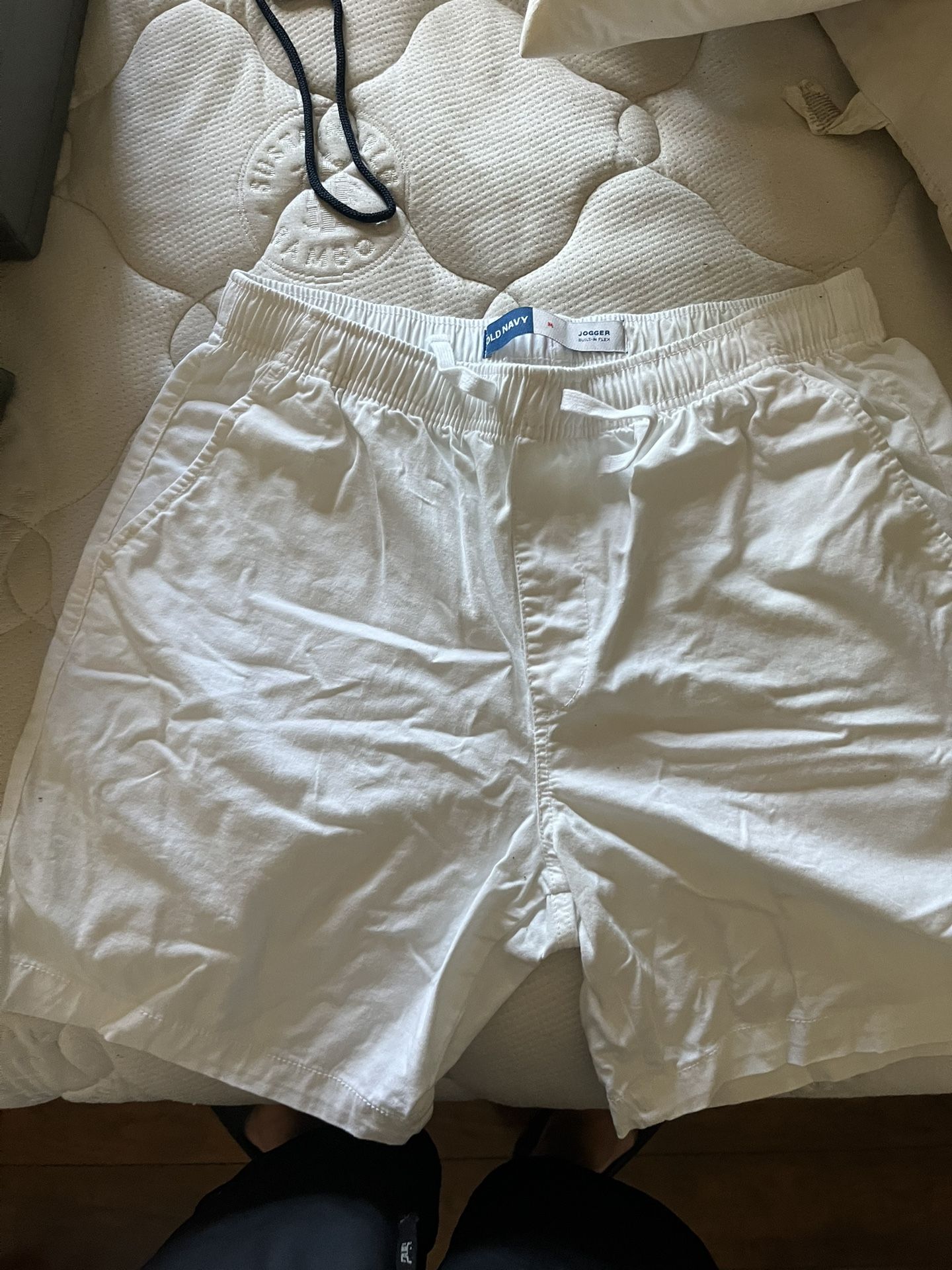 White Old Navy Jogger Shorts