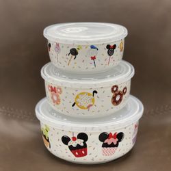 Disney Mickey Mouse ceramic  bowls - set of 3