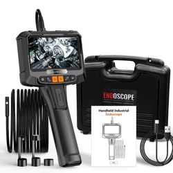 G10 8mm 1/5/10m Dual Lens PS Handheld Endoscope Camera 5 Inch Video Borescope Camera Industrial Endoscope