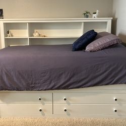 Full Bed With Shelves And Mattress