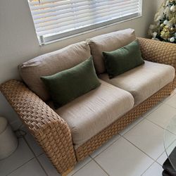 Sofa Bed,Armchair and Lamp 