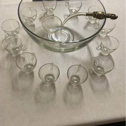 Crystal Ware And New 21 Piece Ceramic Nonstick Cookware Set