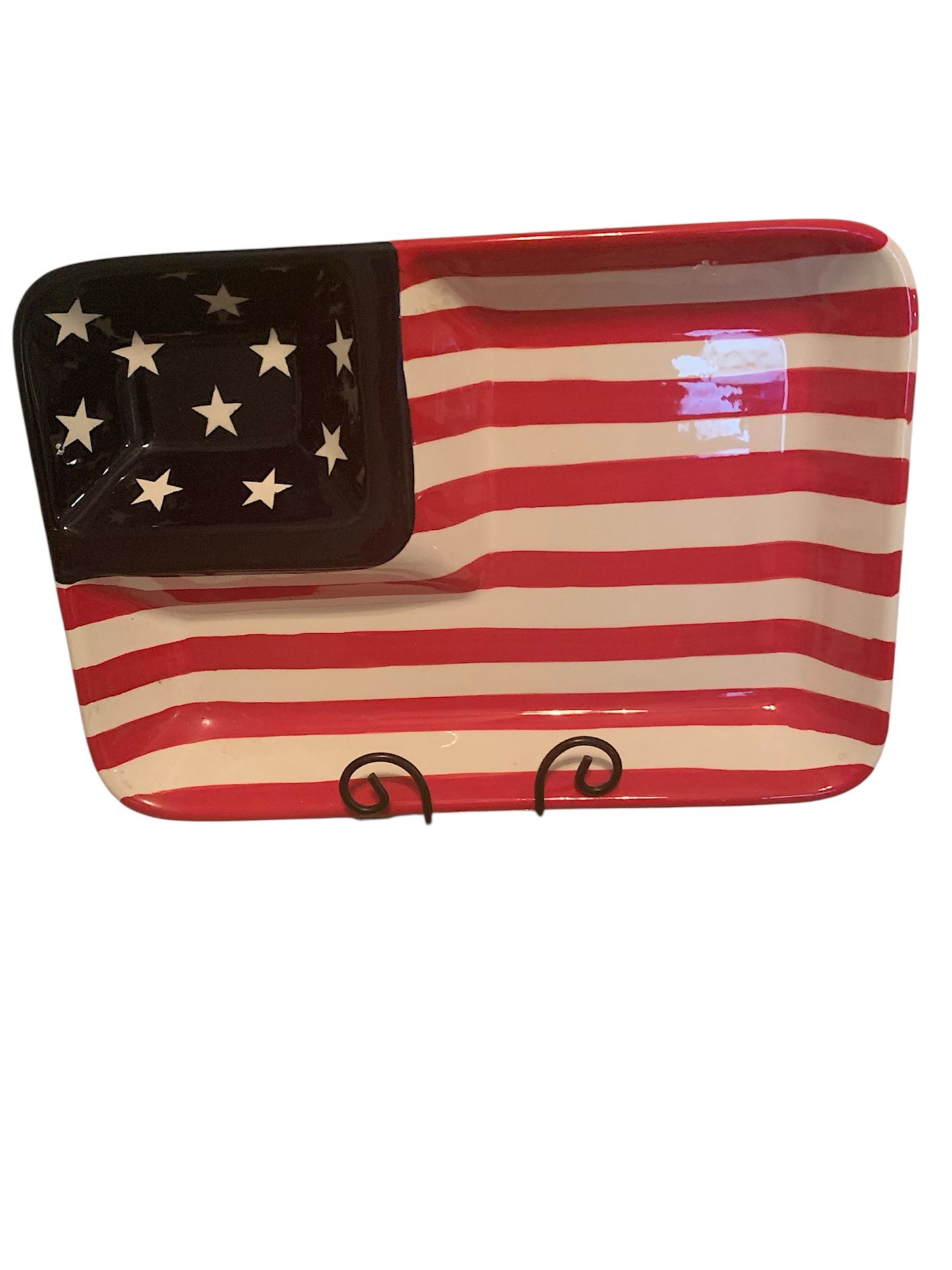 American Flag Chips And Dip Platter