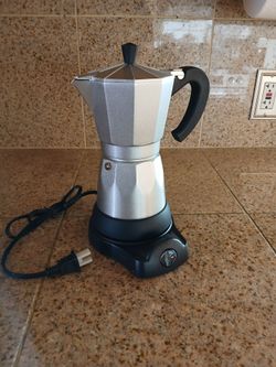 NEW 6 Cup Electric Espresso Coffee Maker 300ml ~ 
Italian Coffee Pot Moka Maker, Portable Detachable Electric Base, Stovetop-free