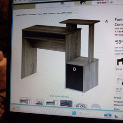 Computer Desk, French Oak Gray, NEW