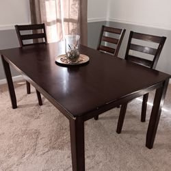 Brown Wood Dining Table