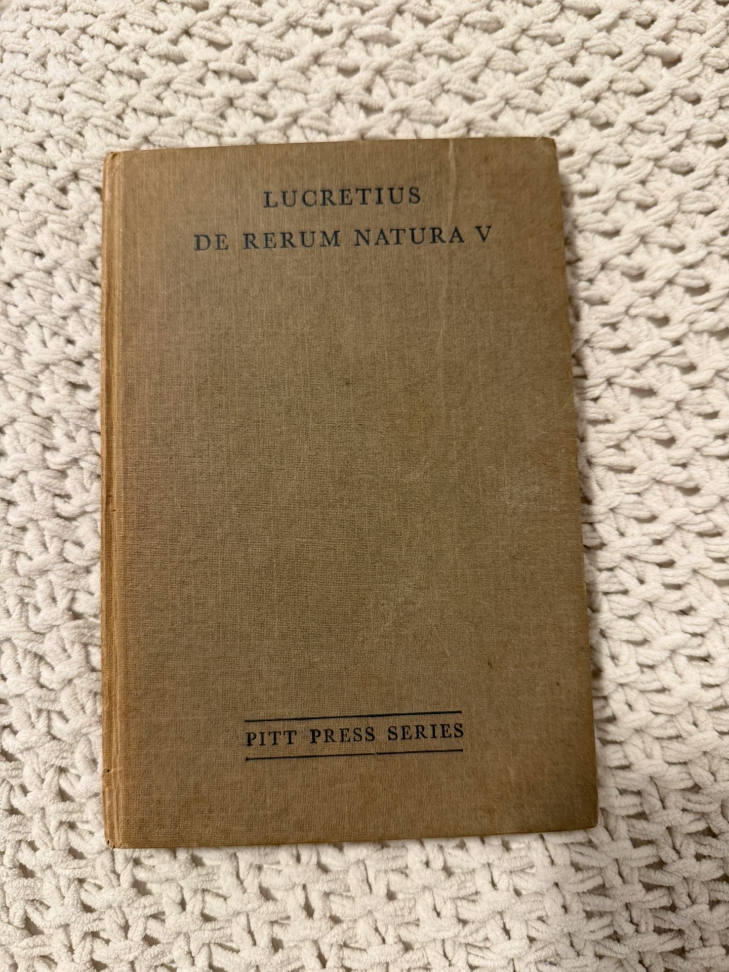 Lucretius : De Rerum Natura, Hardcover , 1935 Duff , Scarce Vintage Book