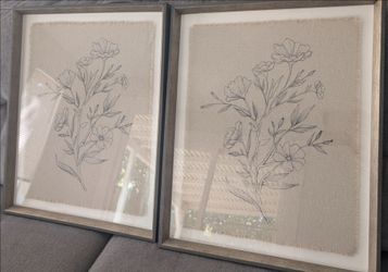 2 new framed wall art Deco