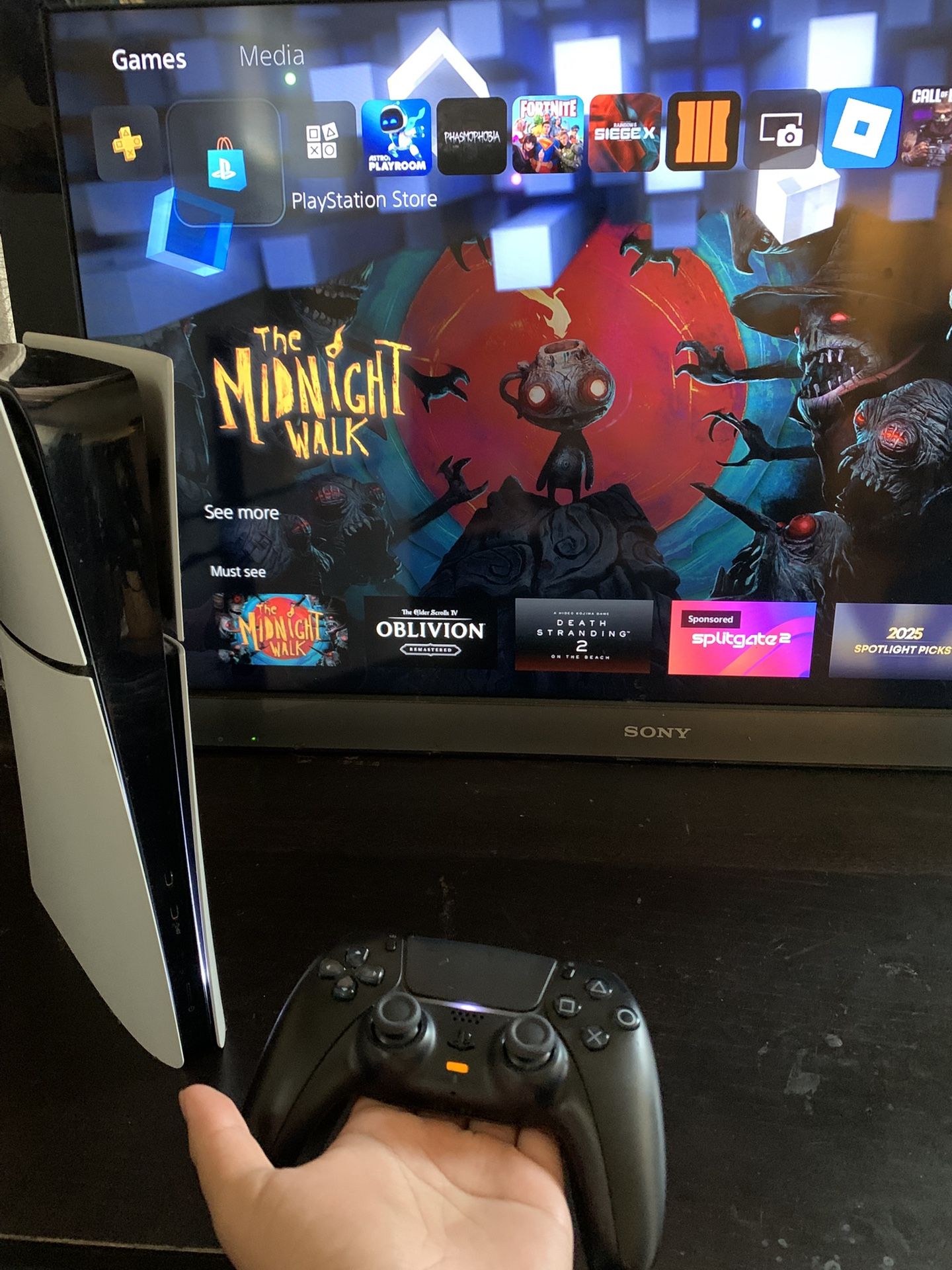 Ps5 Slim Digital 1 Controller And All Cables